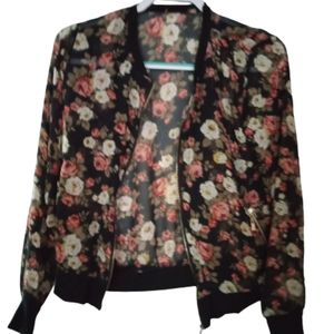 floral sheer jacket